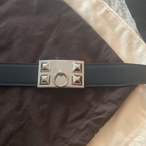 hermés black and brown leather reversible main image 5